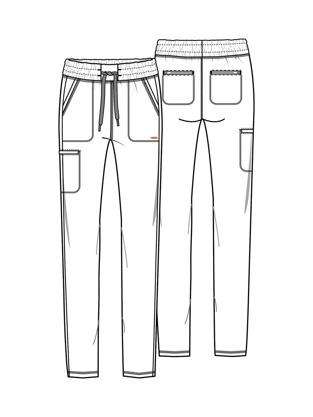 Women's 5 Pocket Tapered Leg Pant - CK095 - Black