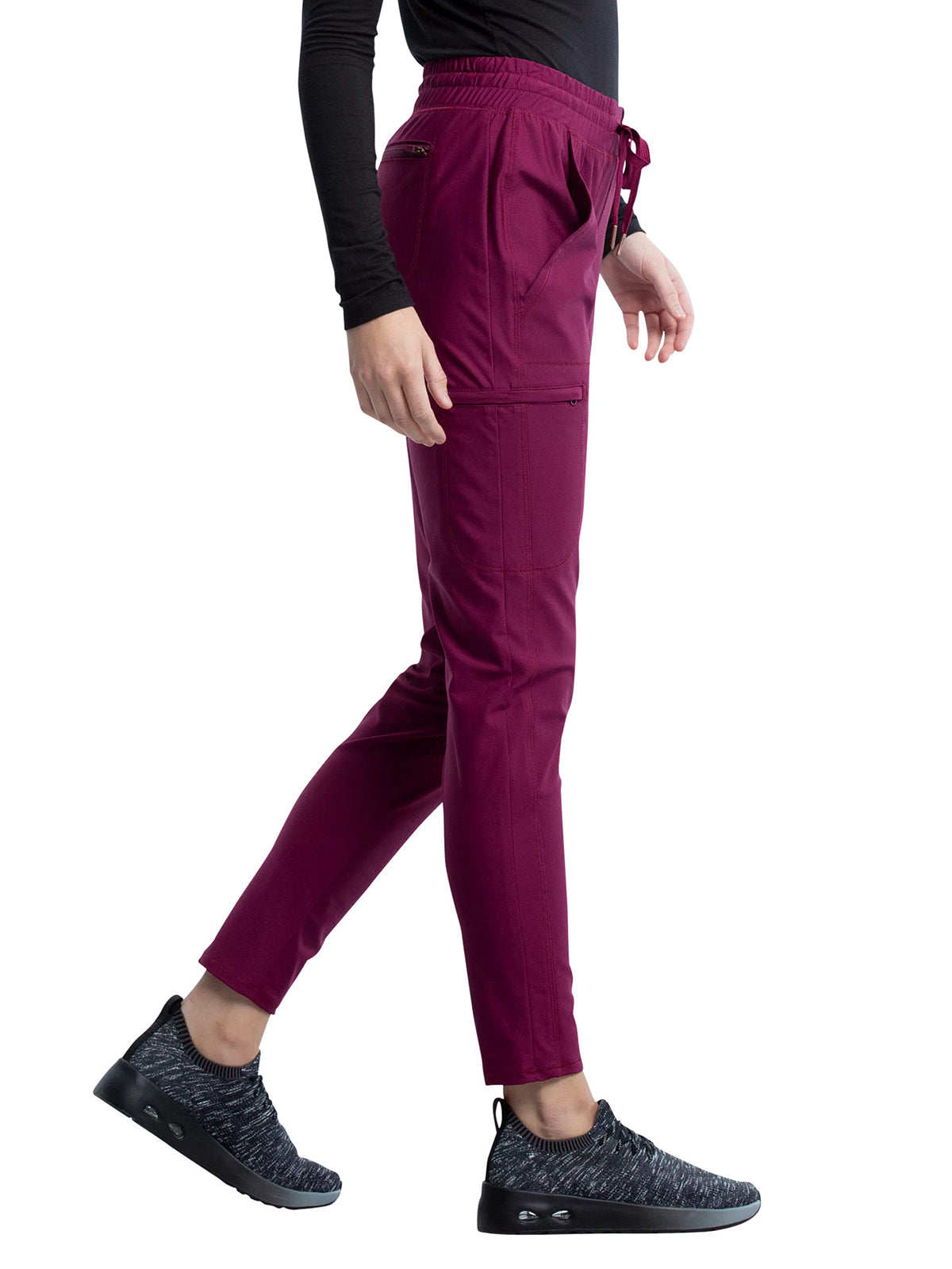 Women's 5 Pocket Tapered Leg Pant - CK095 - Wine