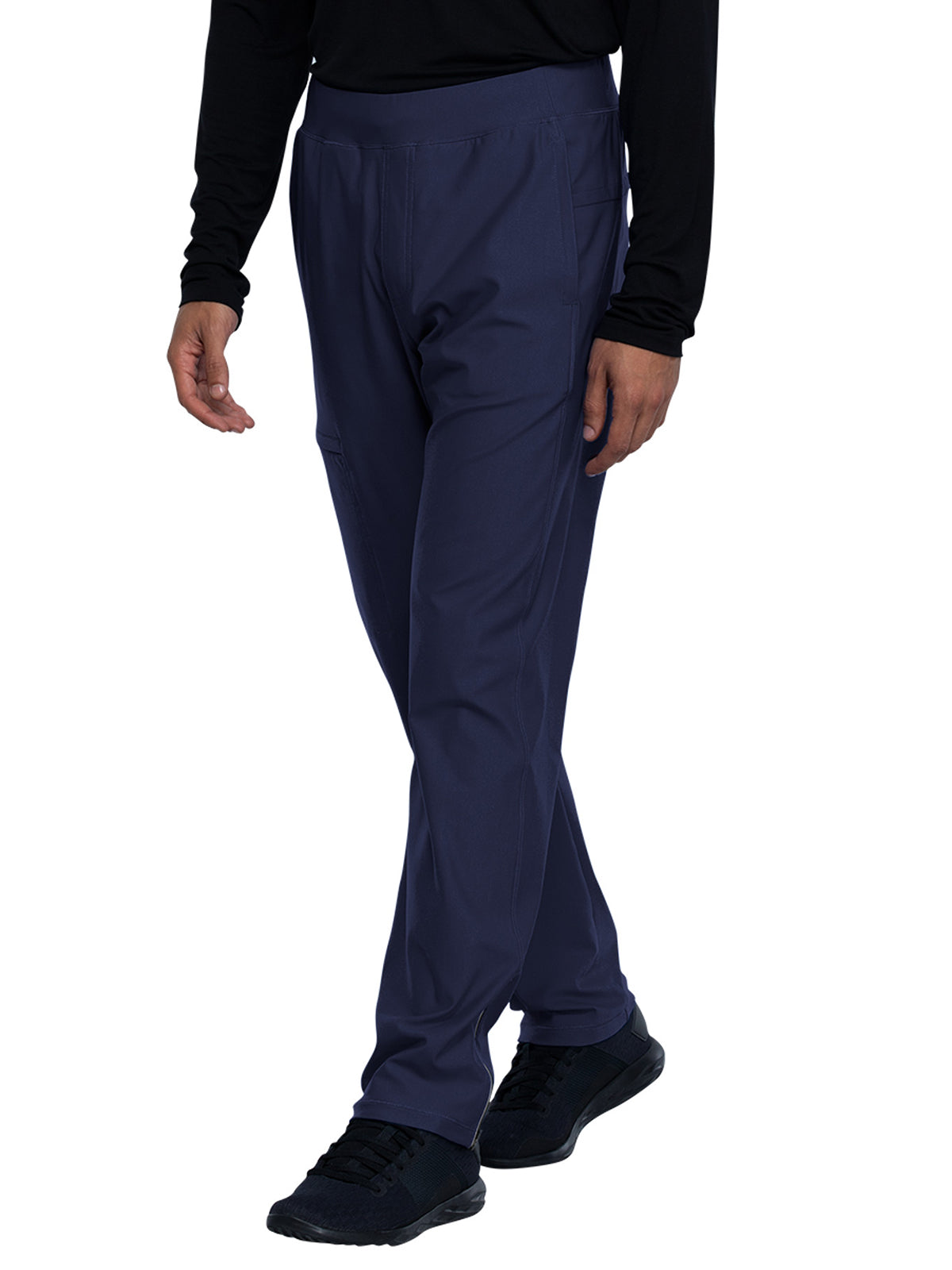 Men's Faux Front Fly Tapered Leg Pull-on Pant - CK185 - Navy