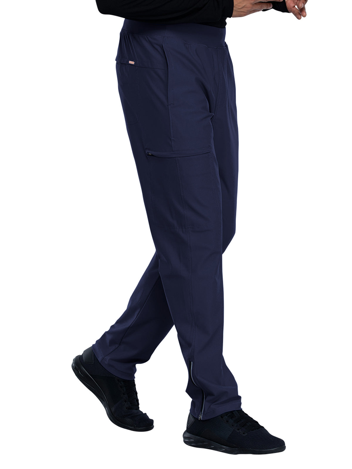 Men's Faux Front Fly Tapered Leg Pull-on Pant - CK185 - Navy