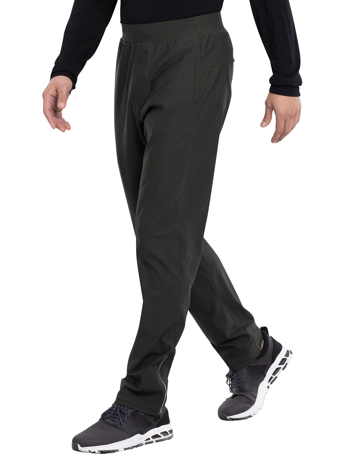 Men's Faux Front Fly Tapered Leg Pull-on Pant - CK185 - Olive Branch