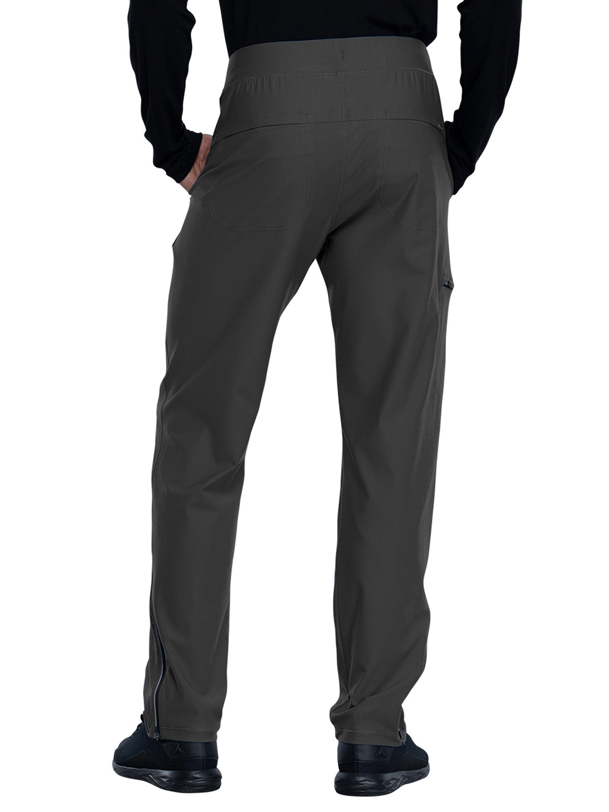Men's Faux Front Fly Tapered Leg Pull-on Pant - CK185 - Pewter