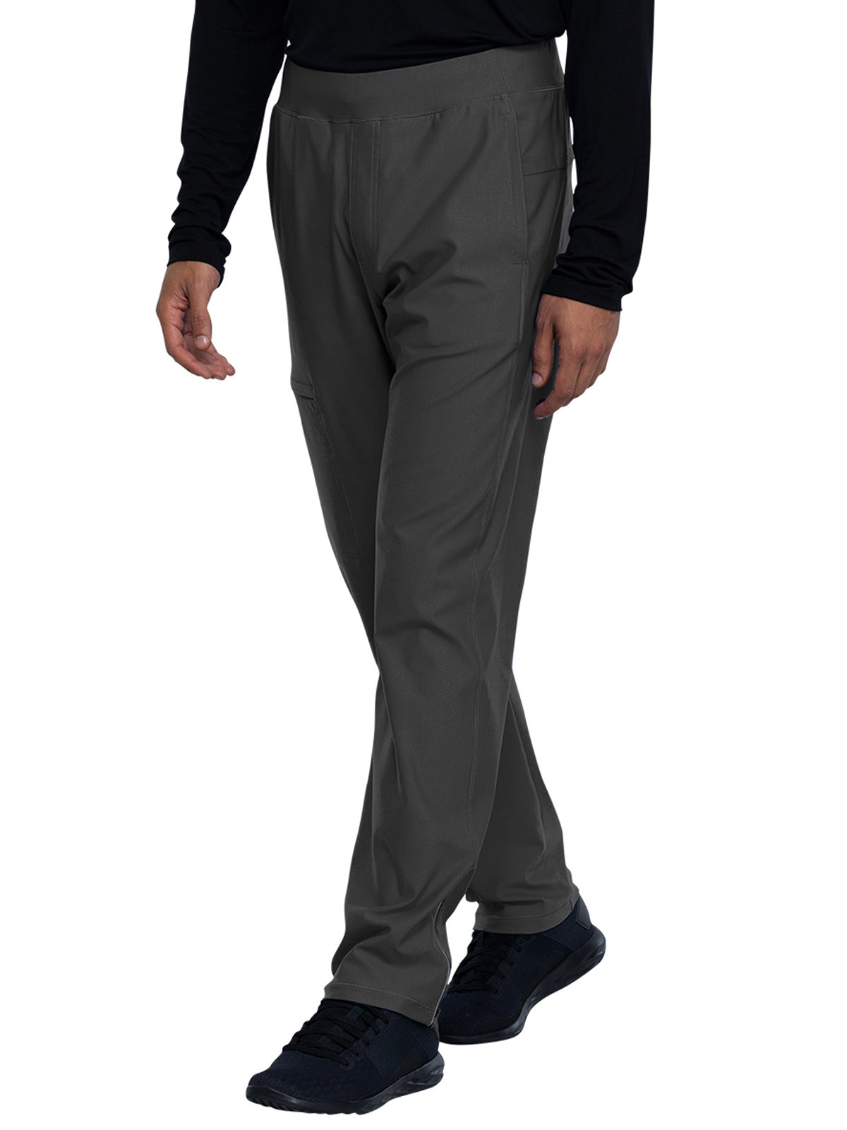 Men's Faux Front Fly Tapered Leg Pull-on Pant - CK185 - Pewter