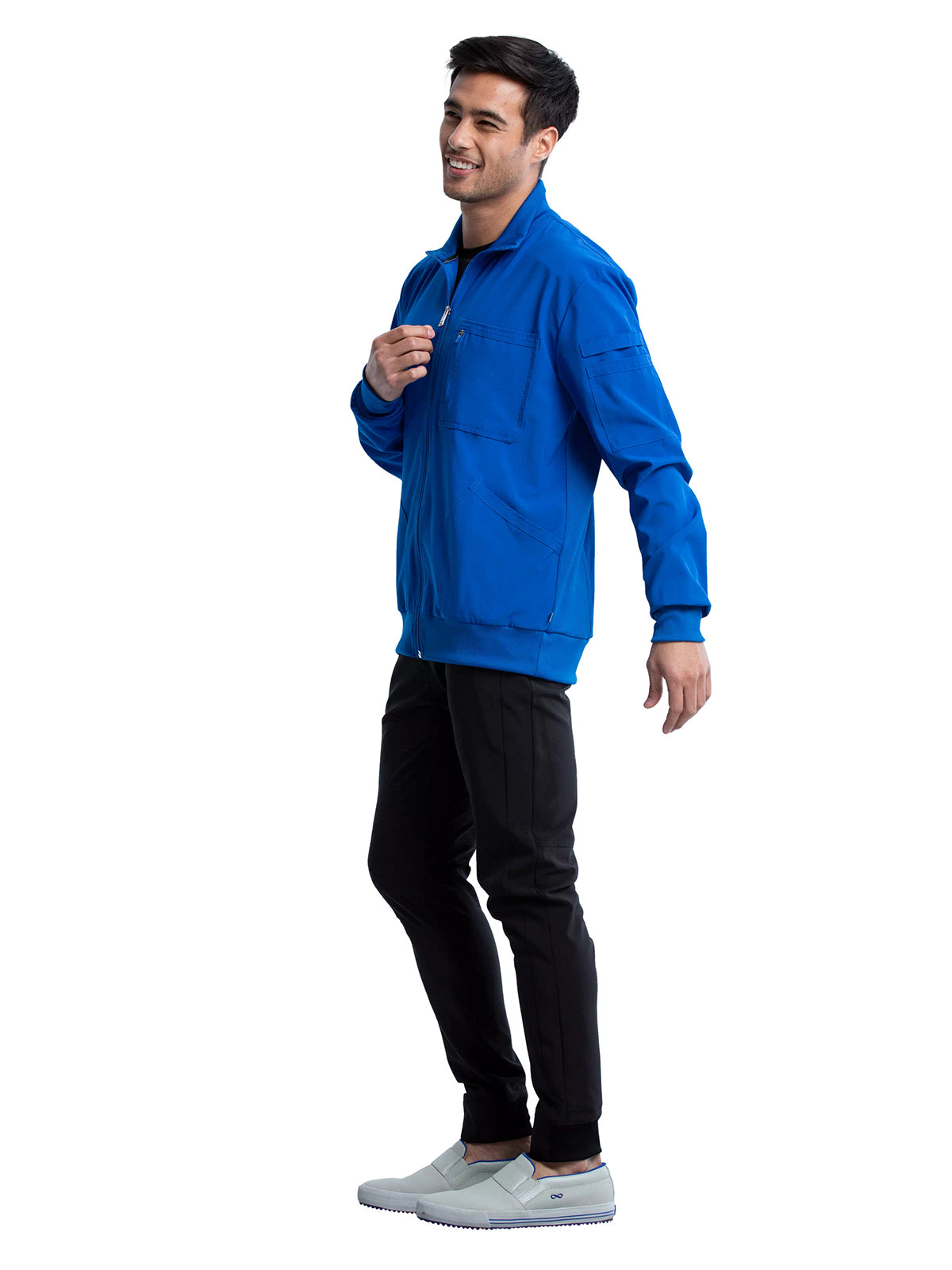 Men's 5-Pocket Zip Front Jacket - CK305A - Royal