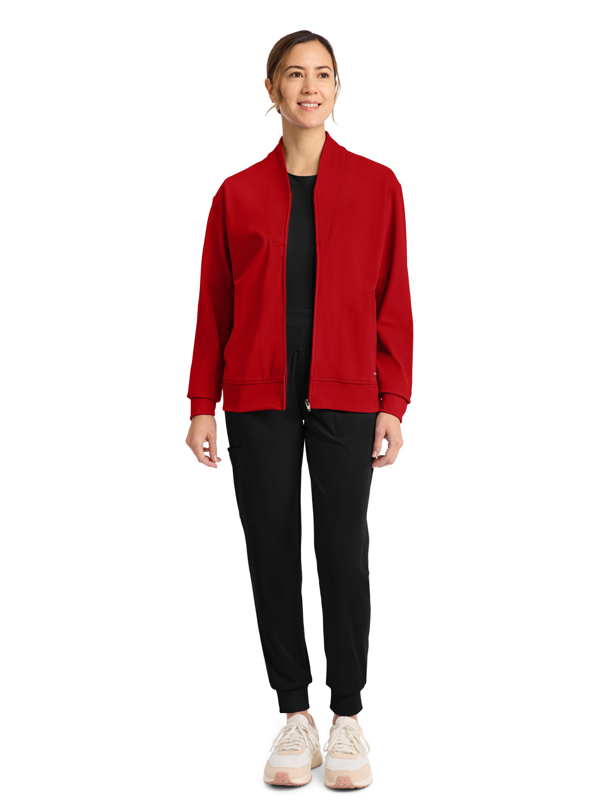 Women's 2-Pocket Warm-Up Jacket - CK353 - Red