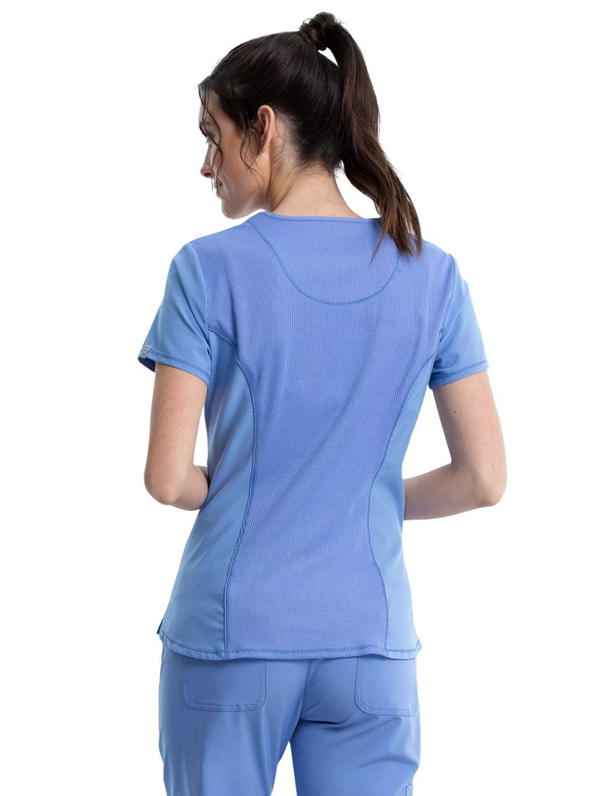 Women's 3-Pocket V-Neck Top - CK623A - Ciel