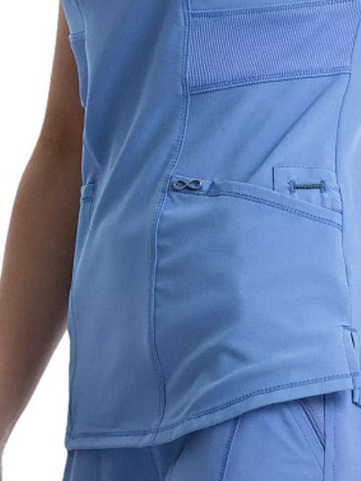 Women's 3-Pocket V-Neck Top - CK623A - Ciel