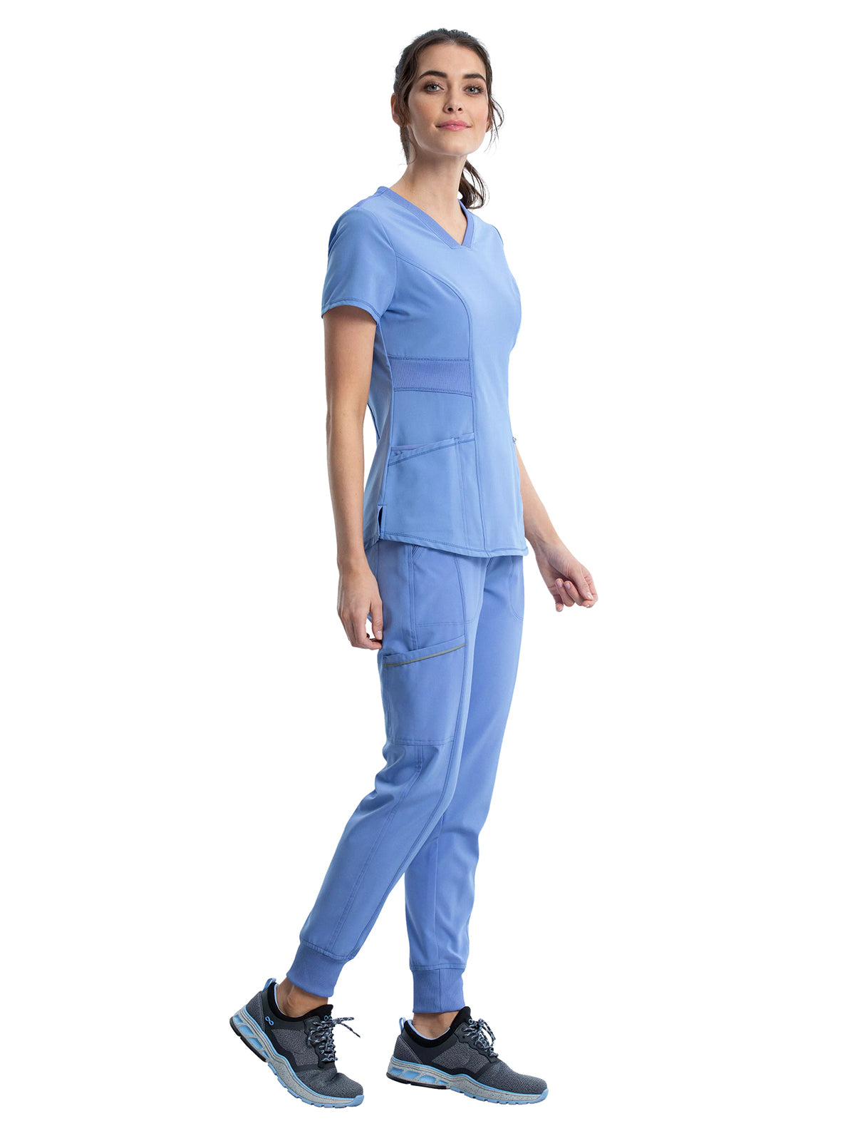Women's 3-Pocket V-Neck Top - CK623A - Ciel