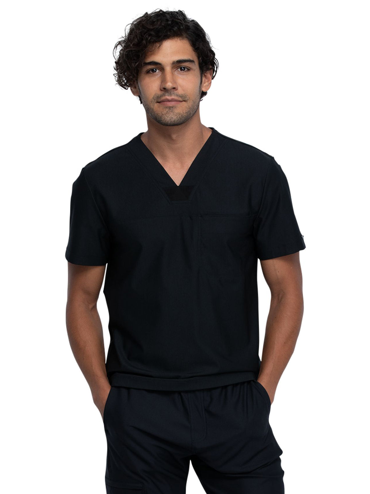 Men's Contouring Tuckable V-Neck Top - CK885 - Black