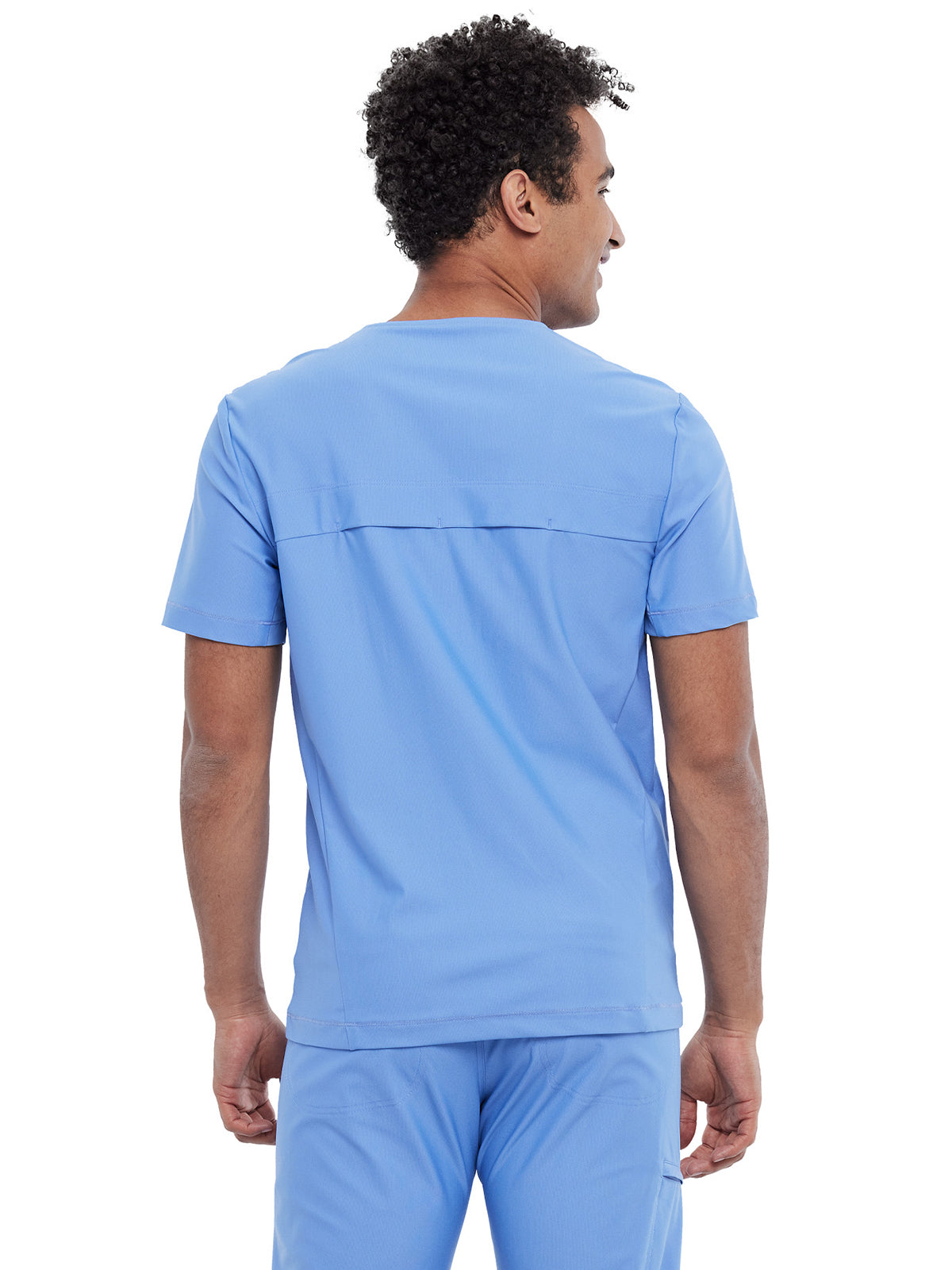 Men's Contouring Tuckable V-Neck Top - CK885 - Ciel Blue