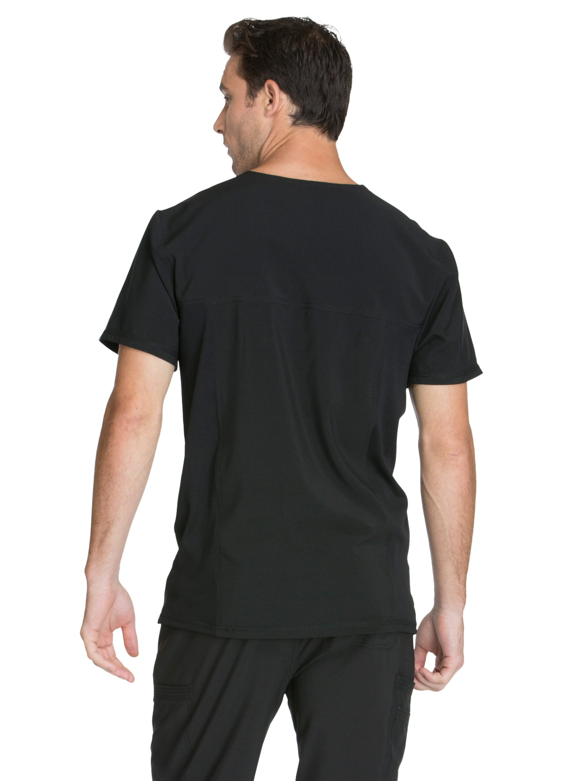 Men's Three-Pocket V-Neck Top - CK900A - Black