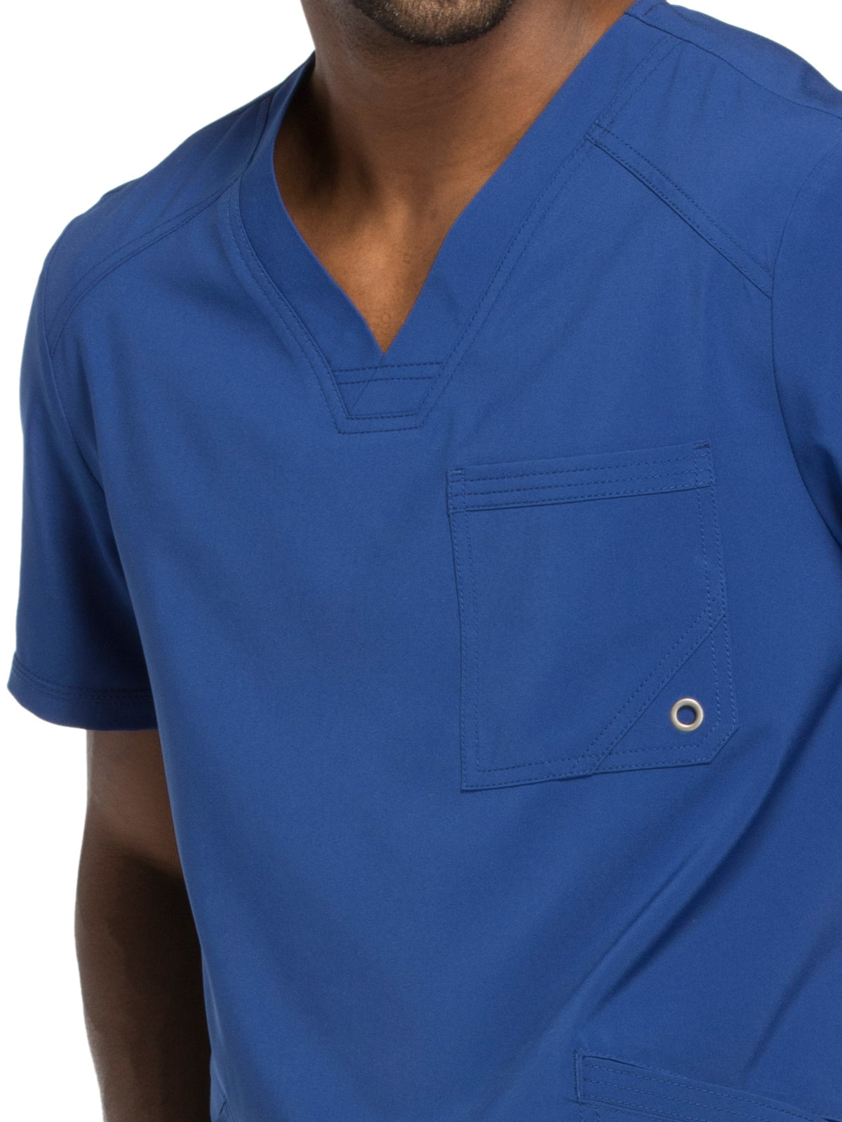 Men's Three-Pocket V-Neck Top - CK900A - Galaxy Blue
