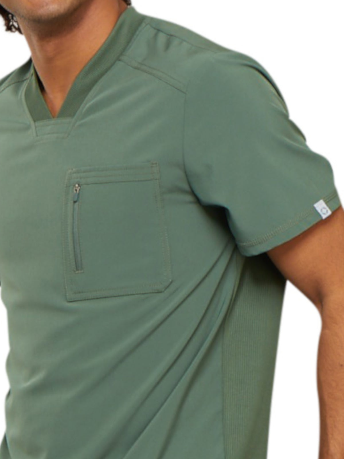 Men's Tuckable V-Neck Top - CK910A - Olive