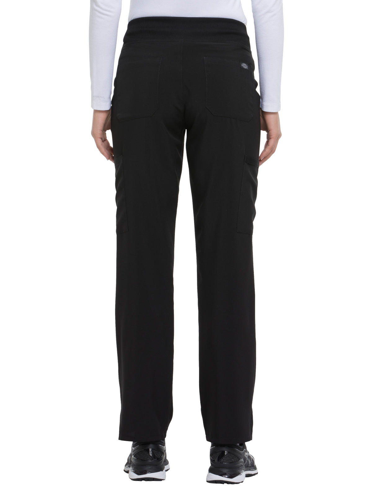 Women's Natural Rise Tapered Leg Pull-On Pant - DK005 - Black