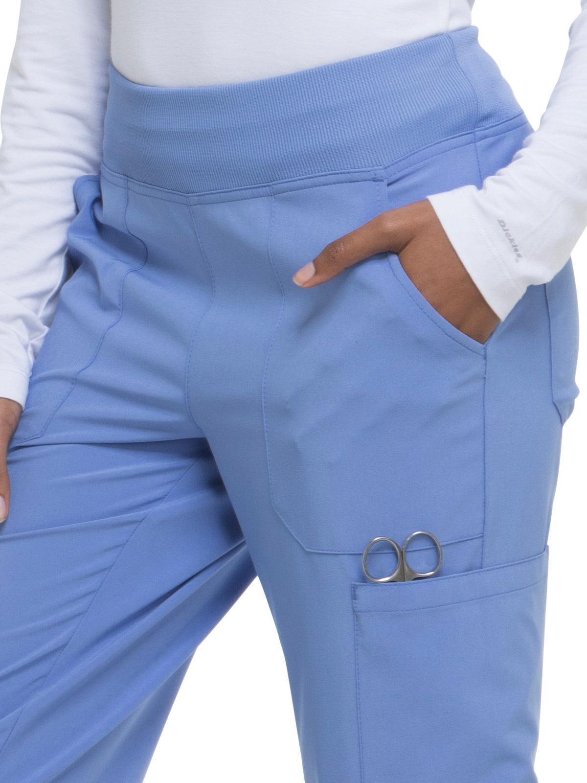 Women's Natural Rise Tapered Leg Pull-On Pant - DK005 - Ciel