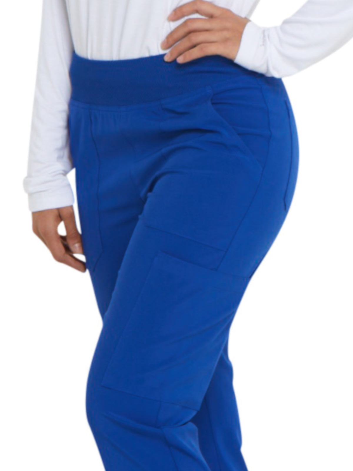 Women's Natural Rise Tapered Leg Pull-On Pant - DK005 - Galaxy Blue
