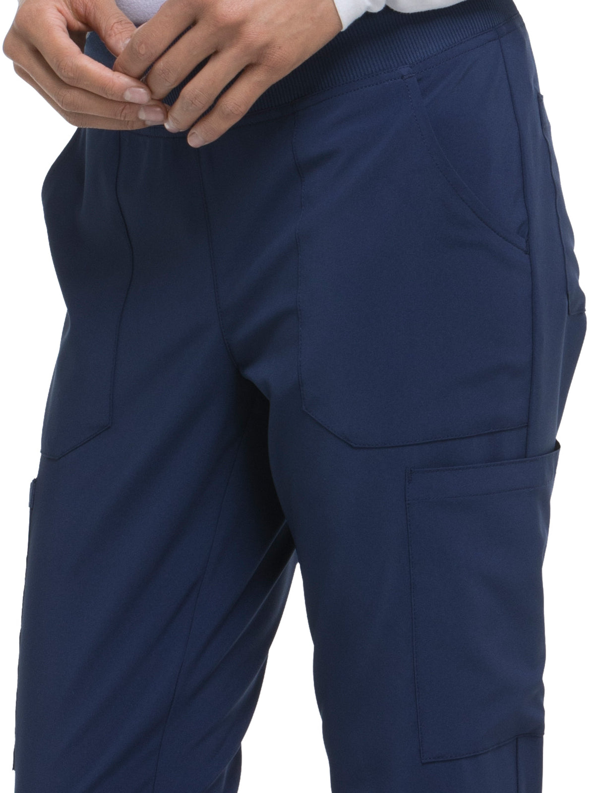Women's Natural Rise Tapered Leg Pull-On Pant - DK005 - Navy