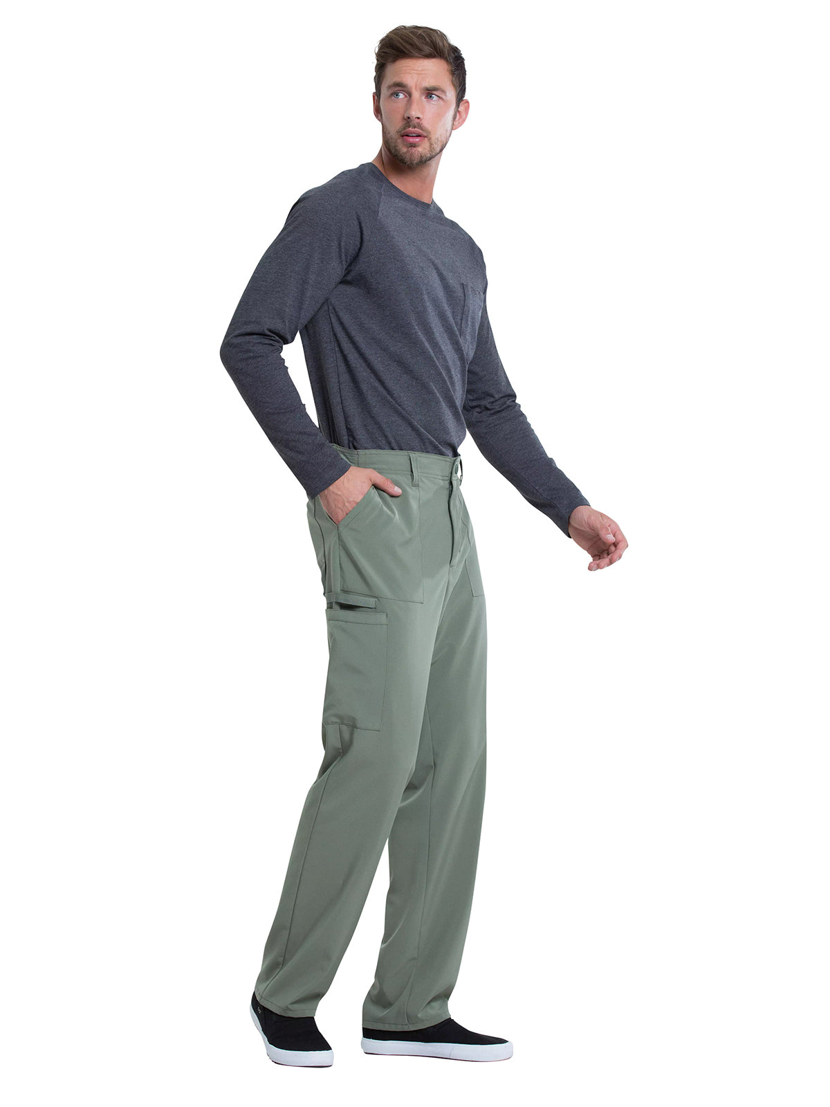 Men's Natural Rise Drawstring Pant - DK015 - Olive