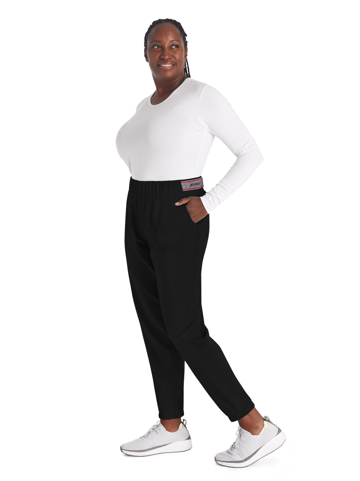 Women's 5-Pocket Tapered Leg Pant - DK221 - Black