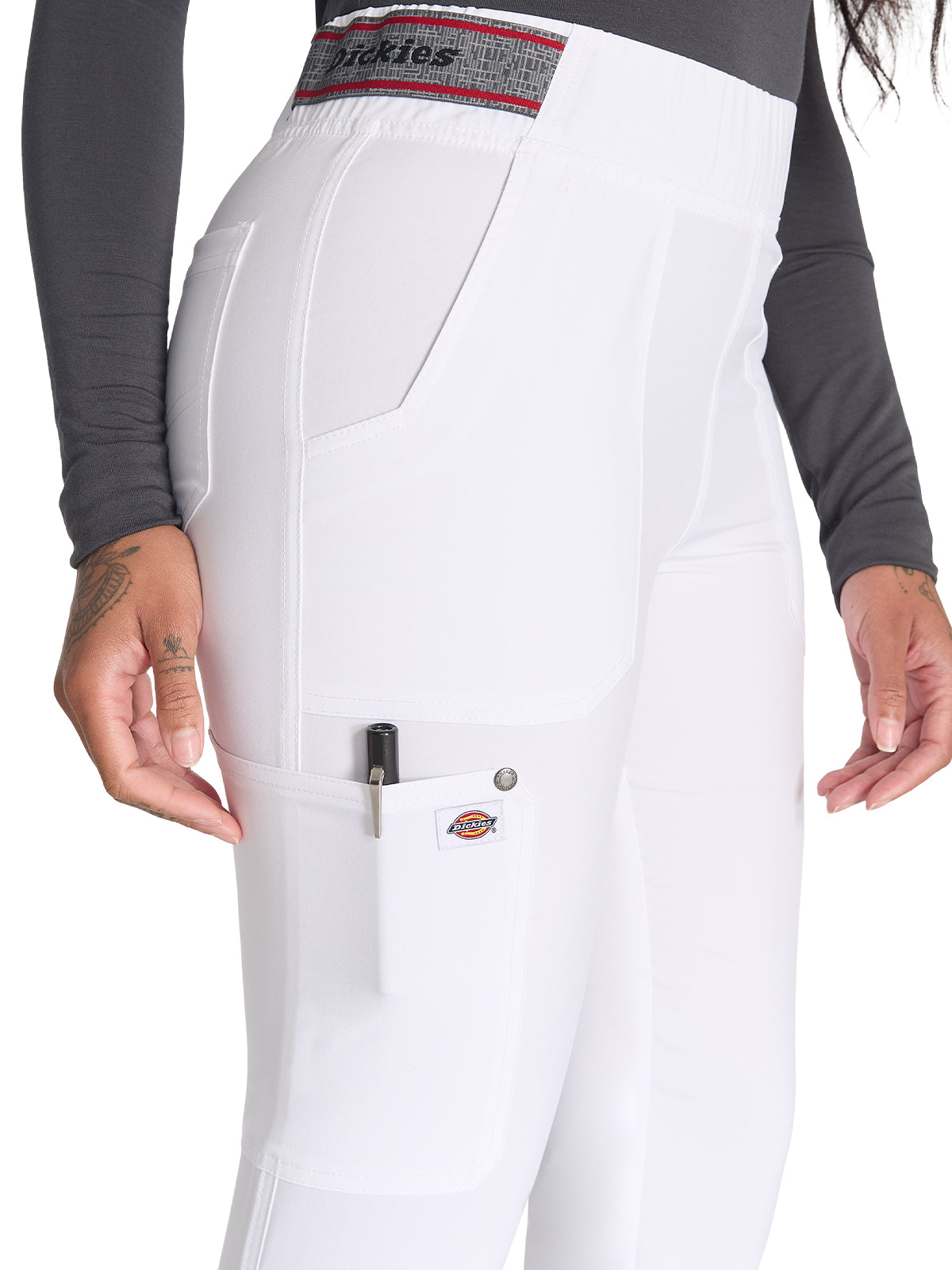 Women's 5-Pocket Tapered Leg Pant - DK221 - White