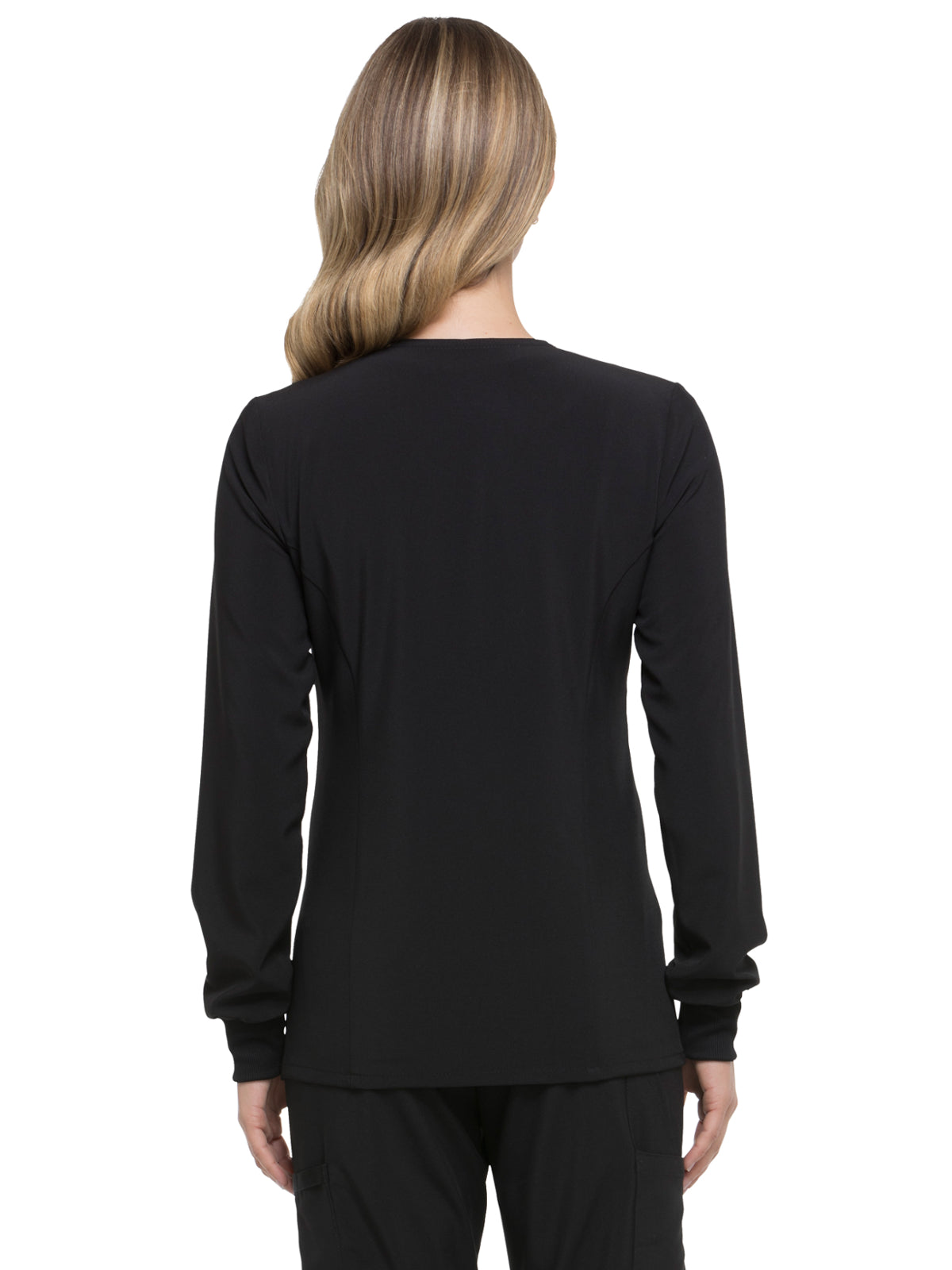 Women's 2-Pocket Snap Front Jacket - DK305 - Black