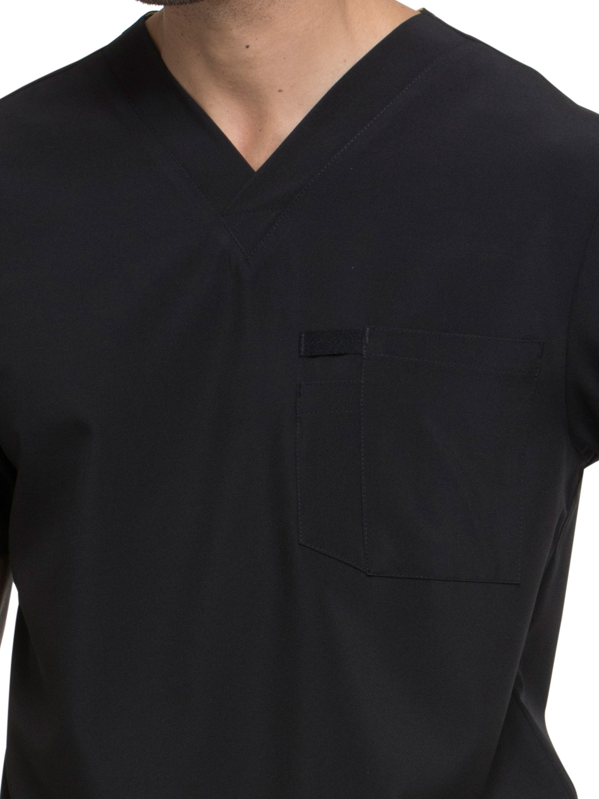 Men's 1-Pocket Tuckable V-Neck Top - DK635 - Black