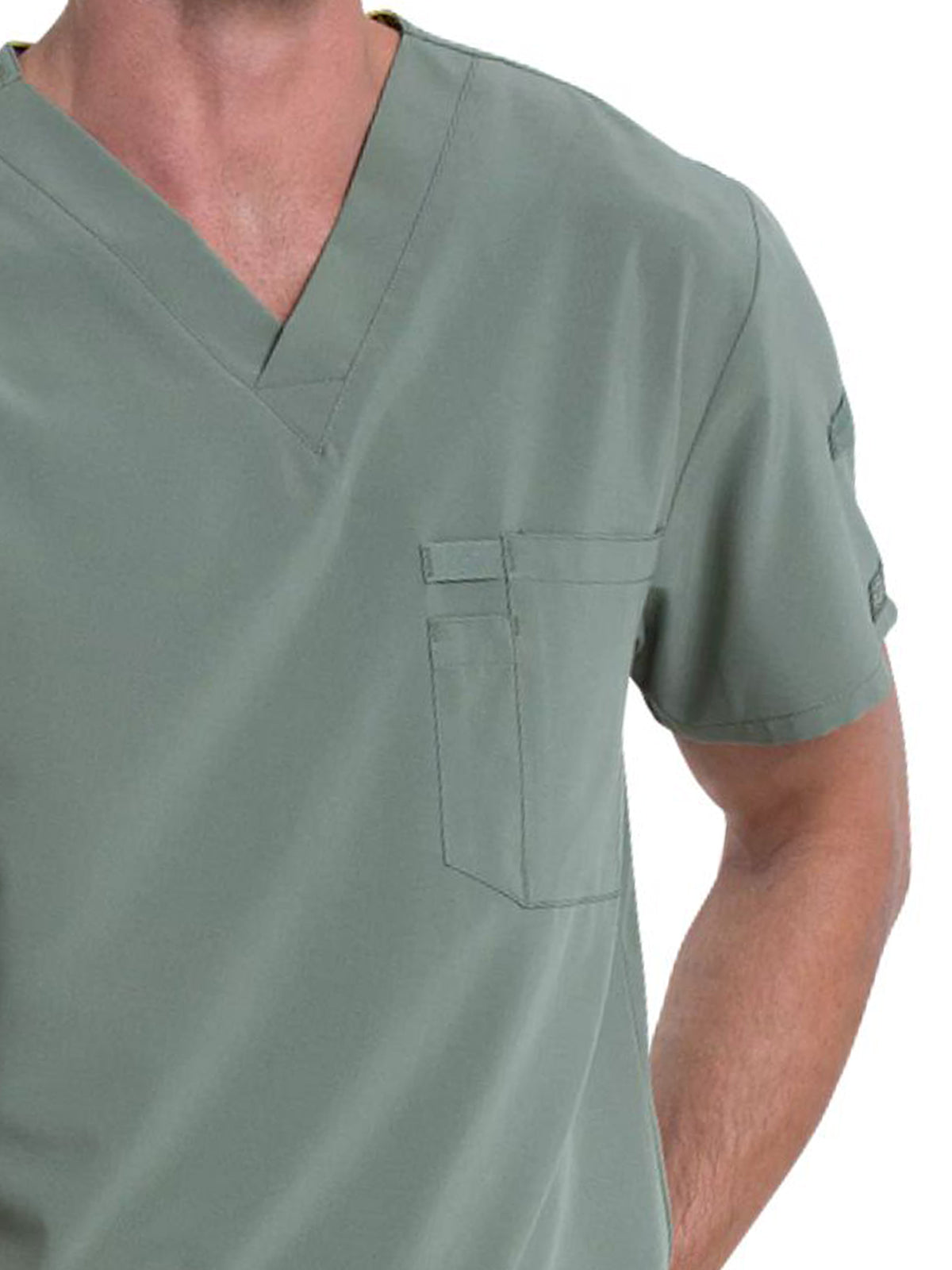 Men's 1-Pocket Tuckable V-Neck Top - DK635 - Olive