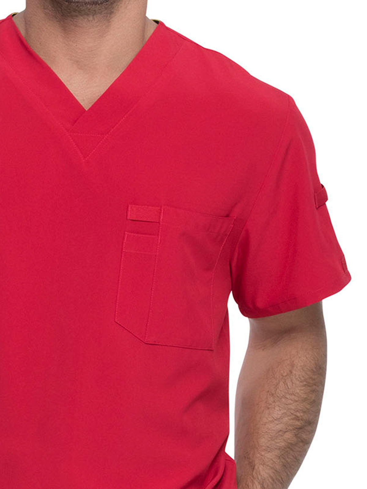 Men's 1-Pocket Tuckable V-Neck Top - DK635 - Red