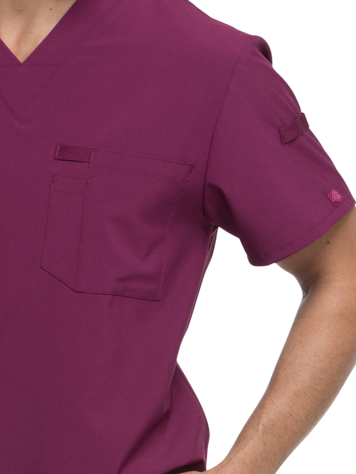 Men's 1-Pocket Tuckable V-Neck Top - DK635 - Wine