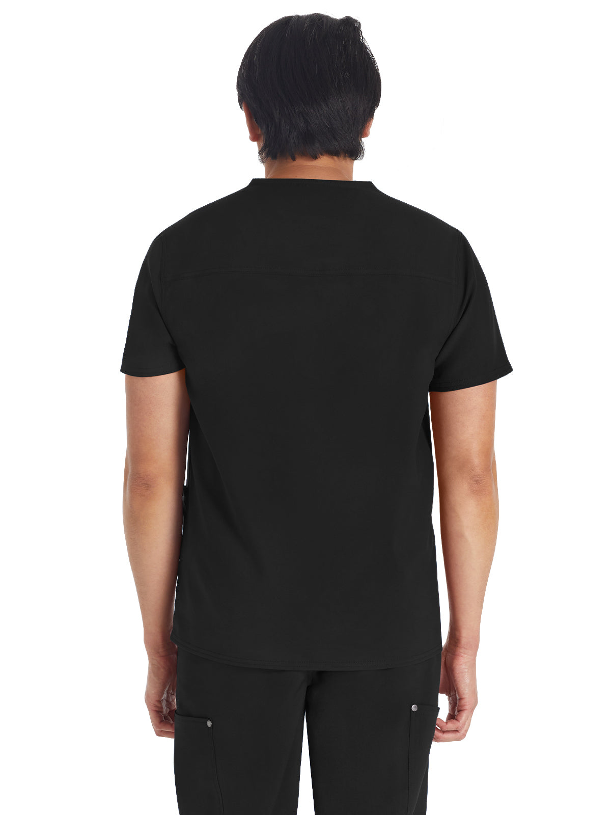 Men's 3-Pocket V-Neck Top - DK677 - Black