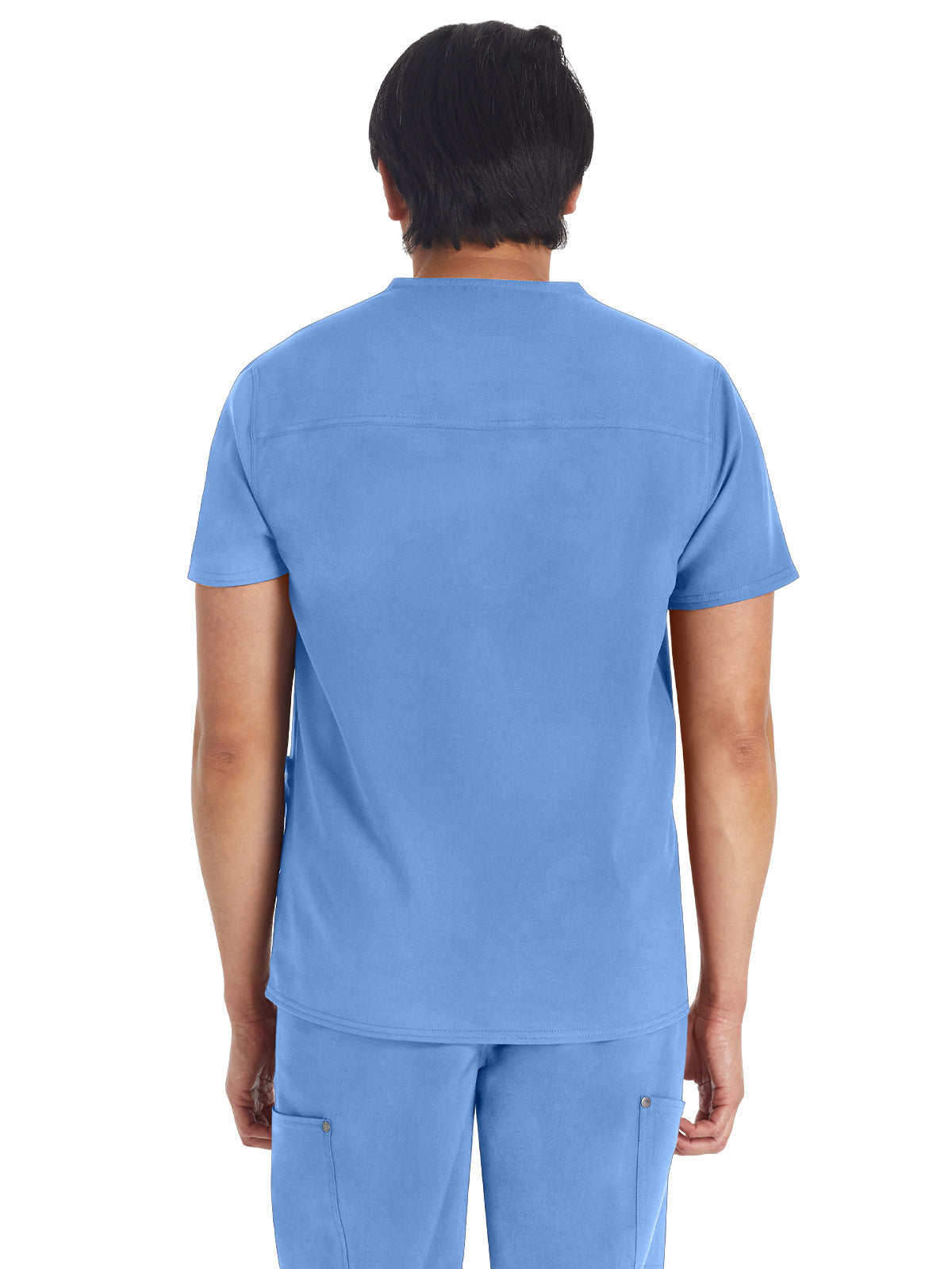 Men's 3-Pocket V-Neck Top - DK677 - Ciel