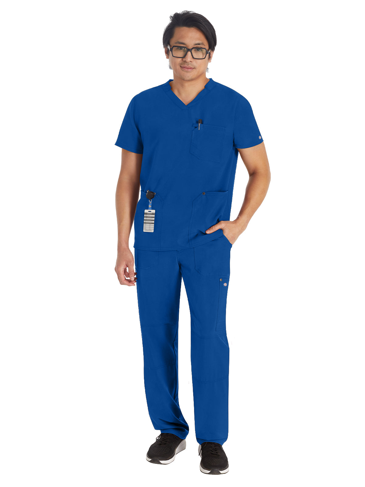 Men's 3-Pocket V-Neck Top - DK677 - Galaxy Blue