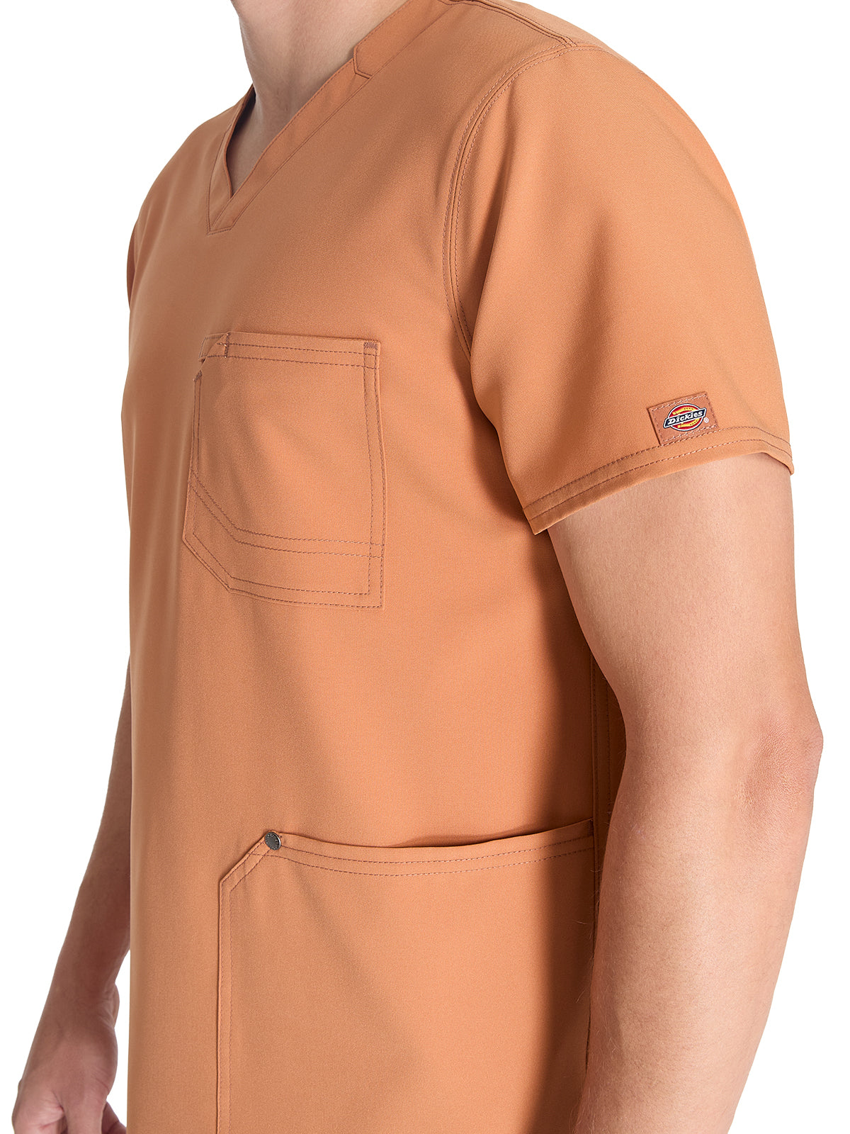 Men's 3-Pocket V-Neck Top - DK677 - Ginger Glow