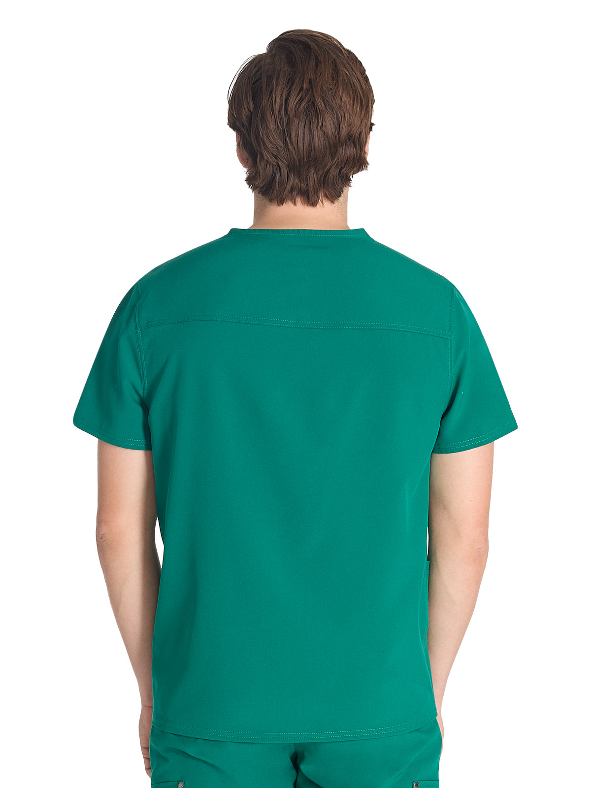 Men's 3-Pocket V-Neck Top - DK677 - Hunter Green