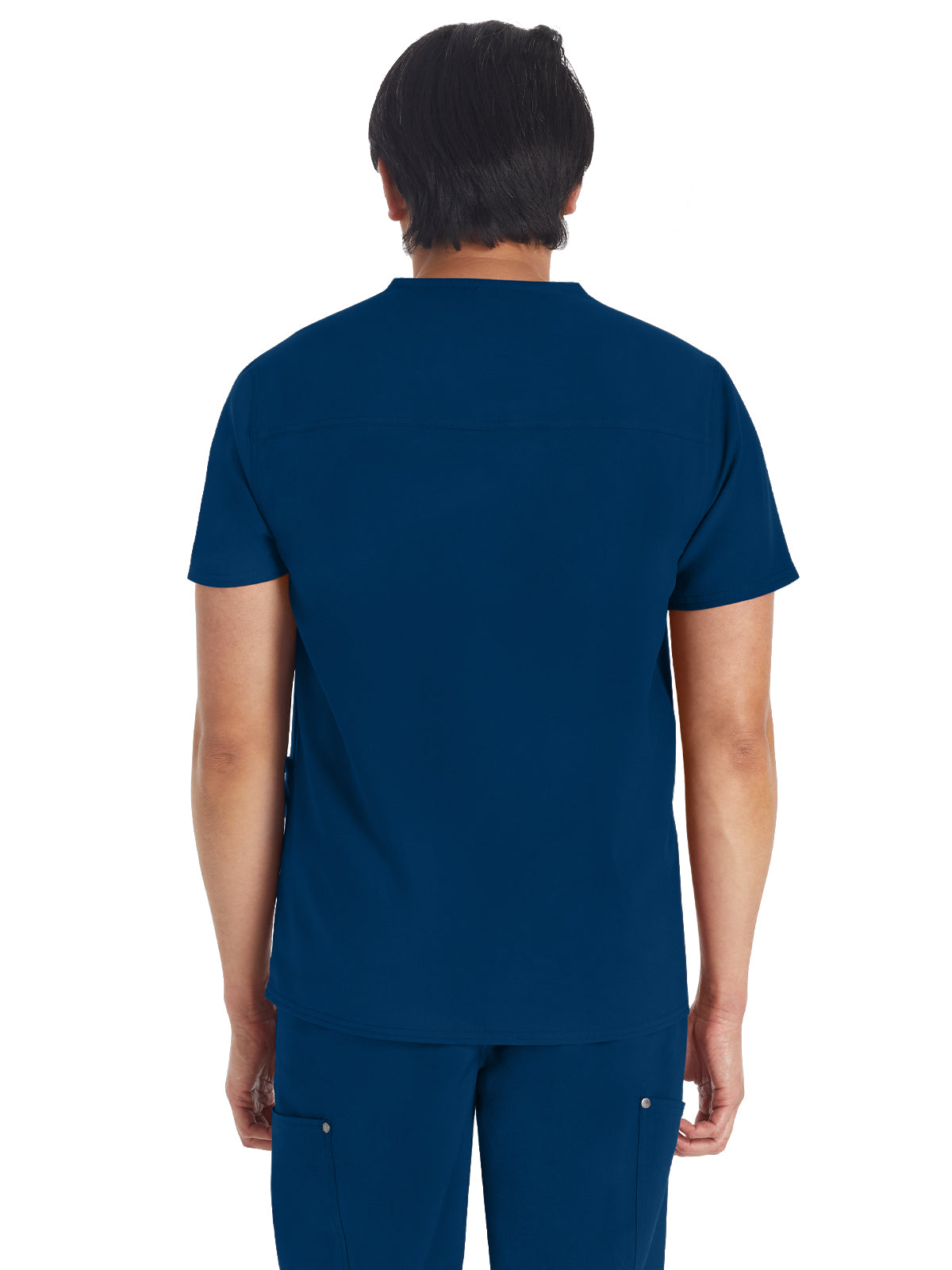Men's 3-Pocket V-Neck Top - DK677 - Navy