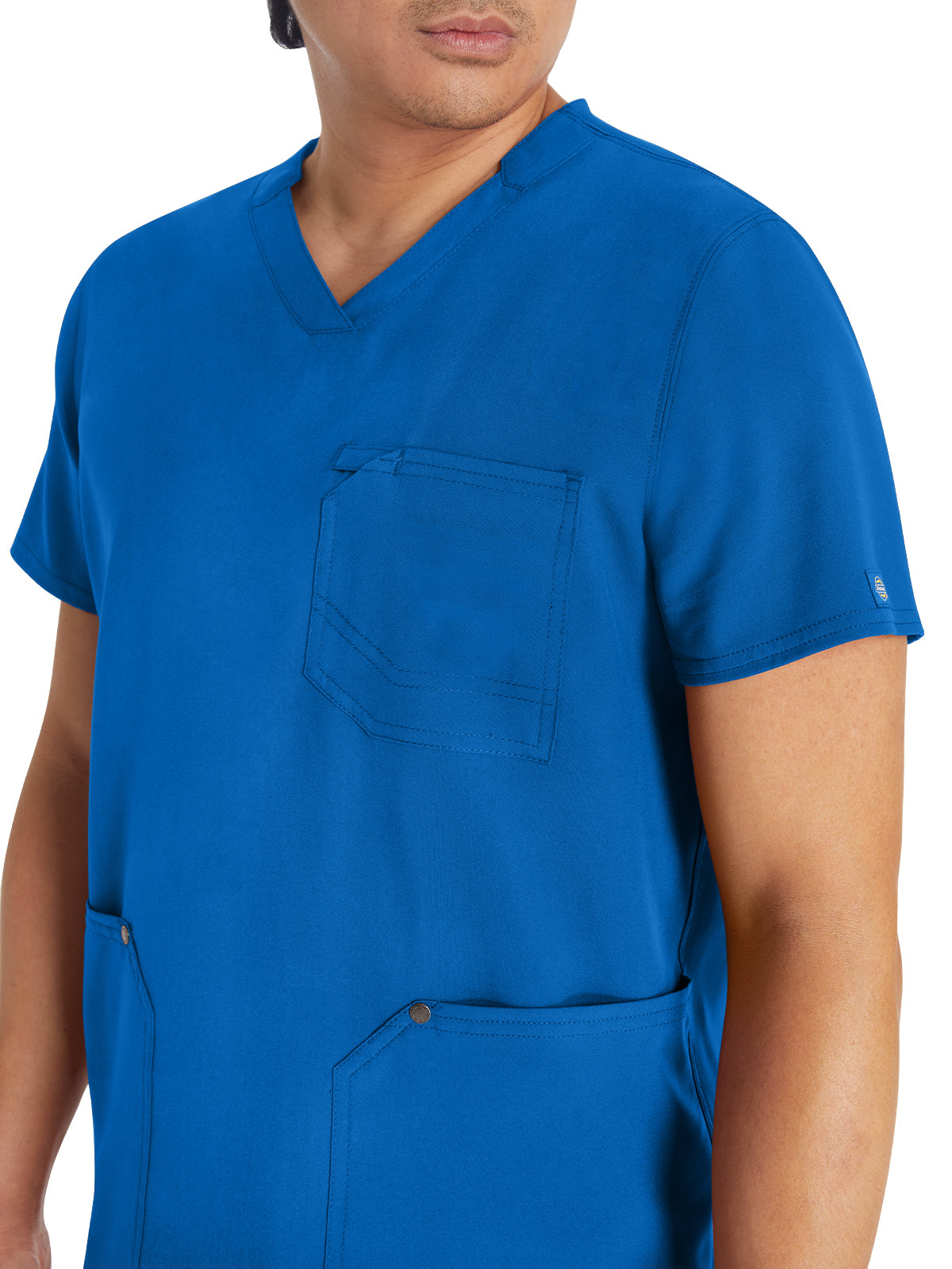 Men's 3-Pocket V-Neck Top - DK677 - Royal