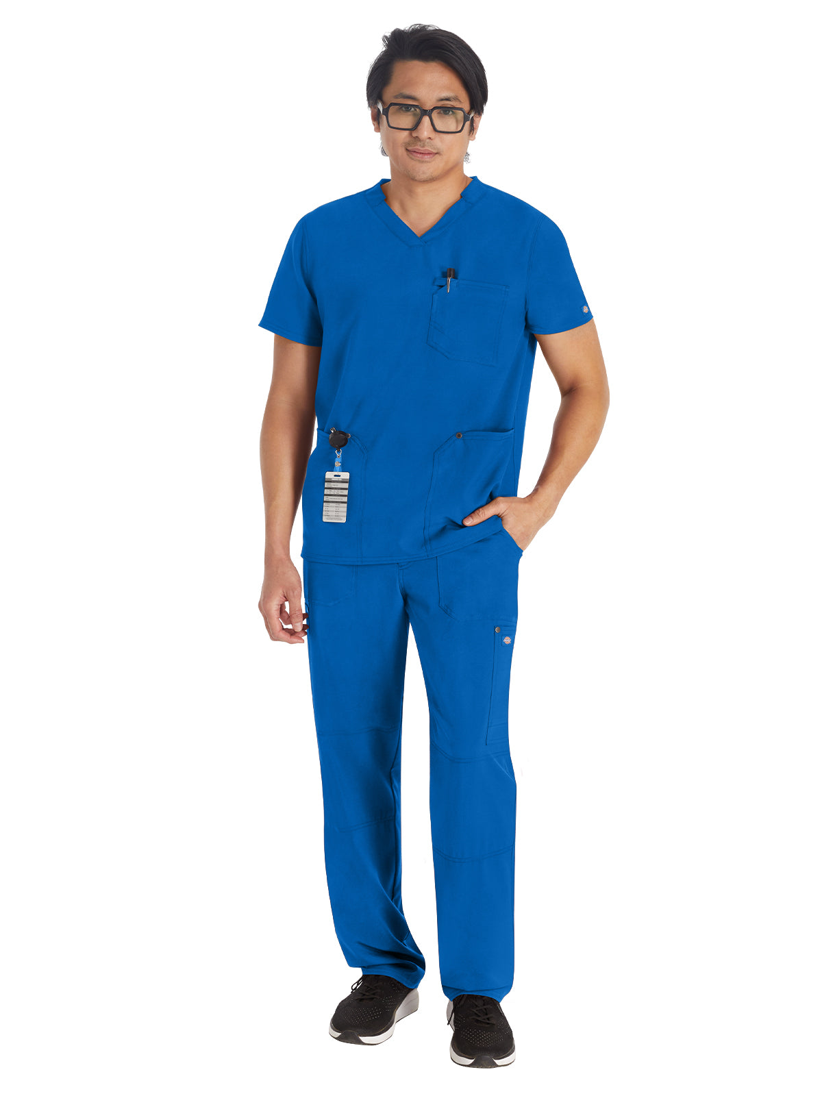 Men's 3-Pocket V-Neck Top - DK677 - Royal