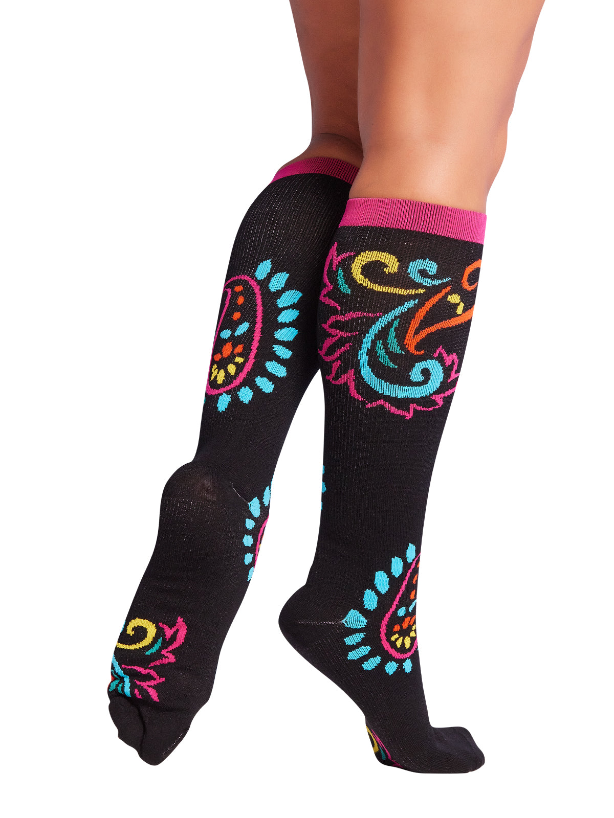 Women's 8-12 mmHg Support Socks - PRINTSUPPORT - Perfect Paisley