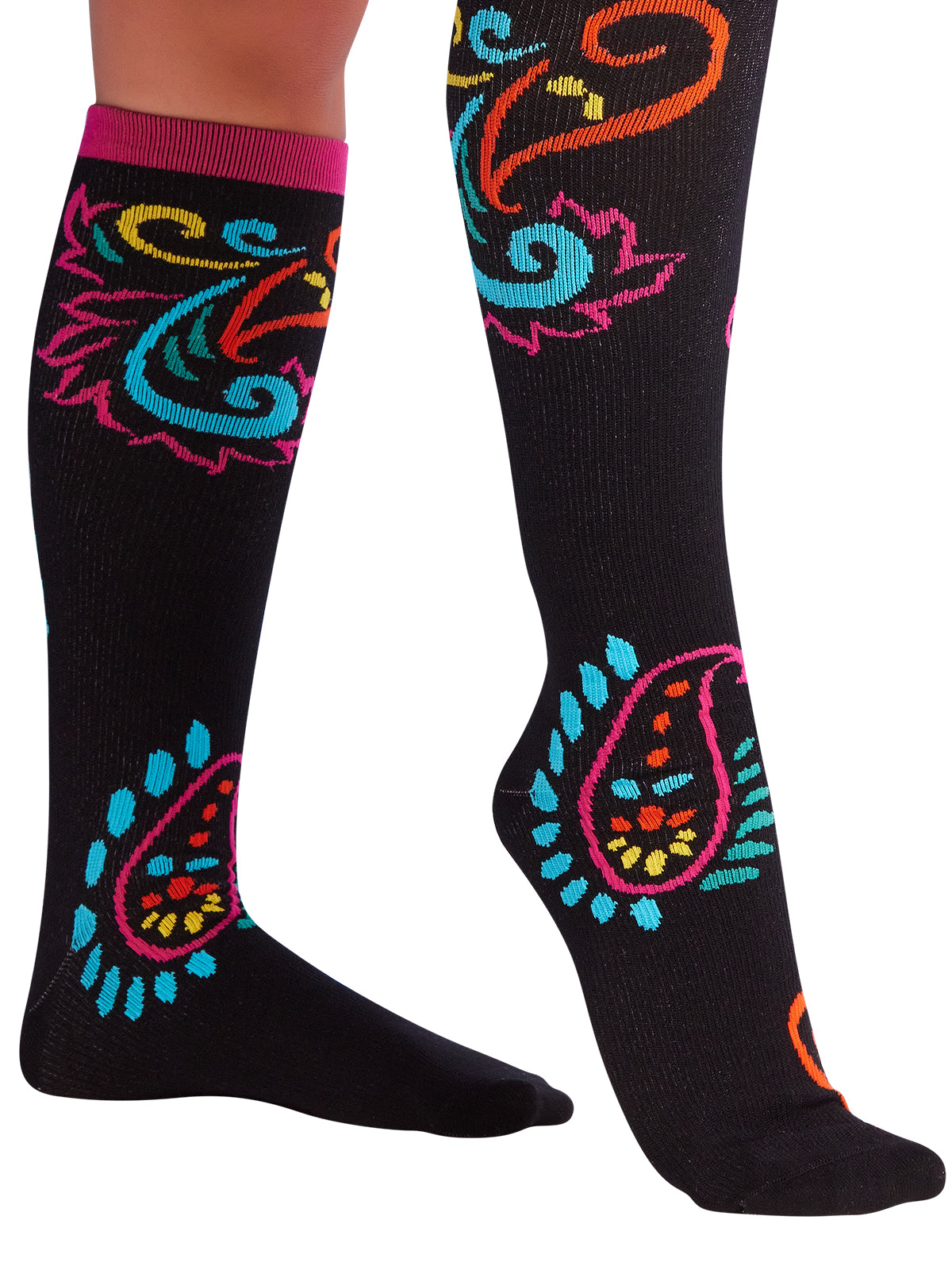 Women's 8-12 mmHg Support Socks - PRINTSUPPORT - Perfect Paisley