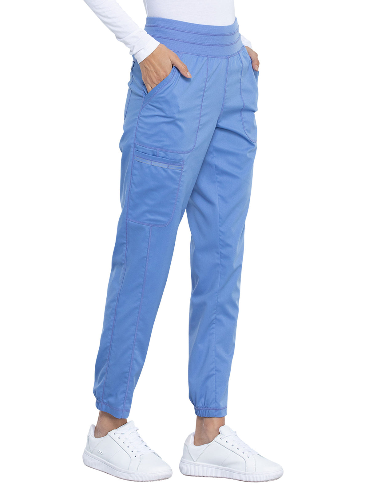 Women's 5-Pocket Natural Rise Jogger Pant - WW011 - Ciel Blue