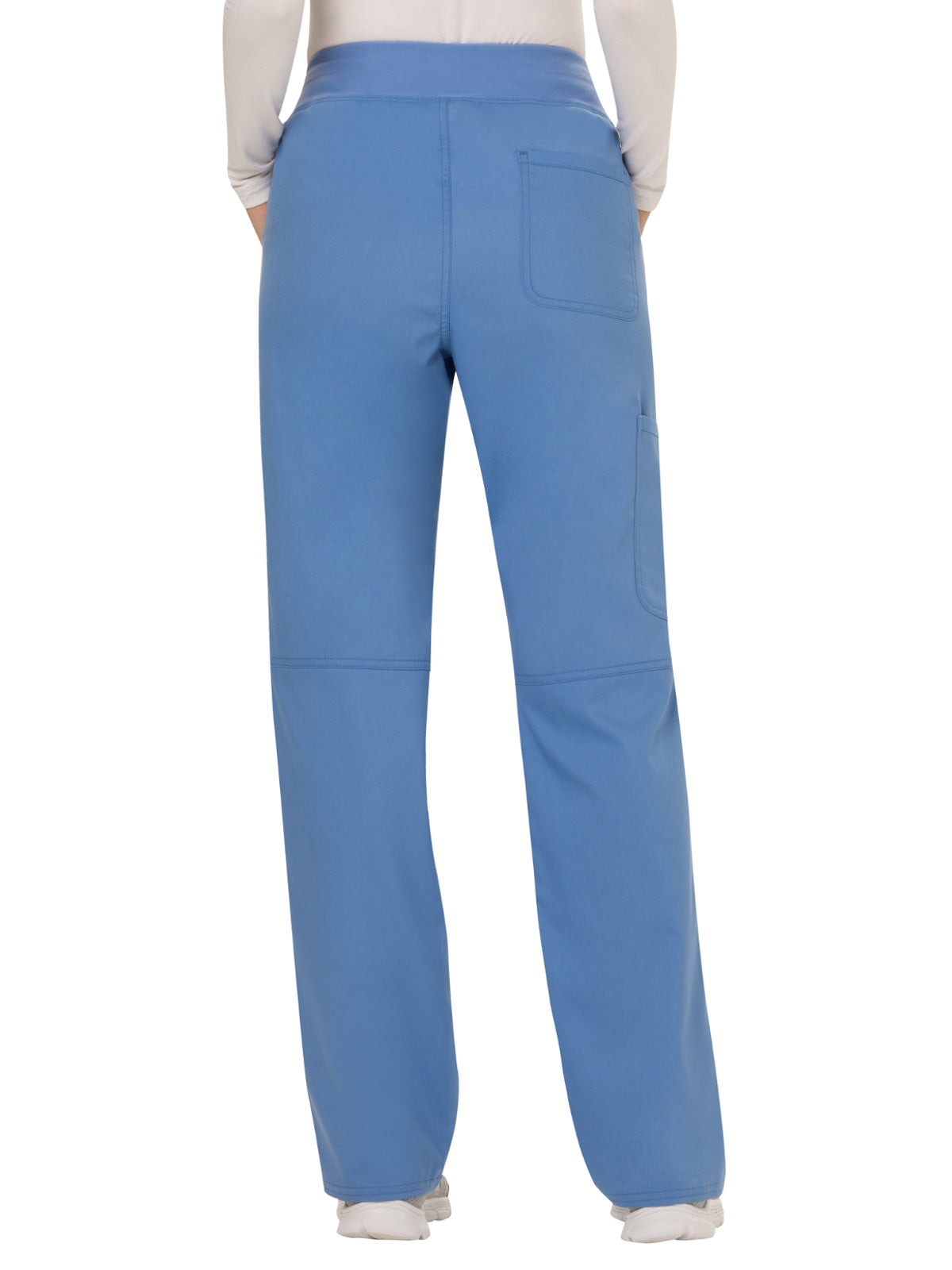 Women's 4-Pocket Mid Rise Straight Leg Pull-on Pant - WW110 - Ciel Blue