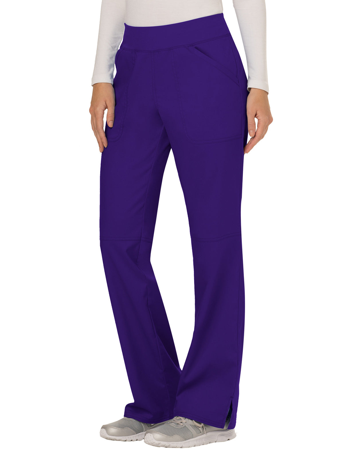 Women's 4-Pocket Mid Rise Straight Leg Pull-on Pant - WW110 - Grape