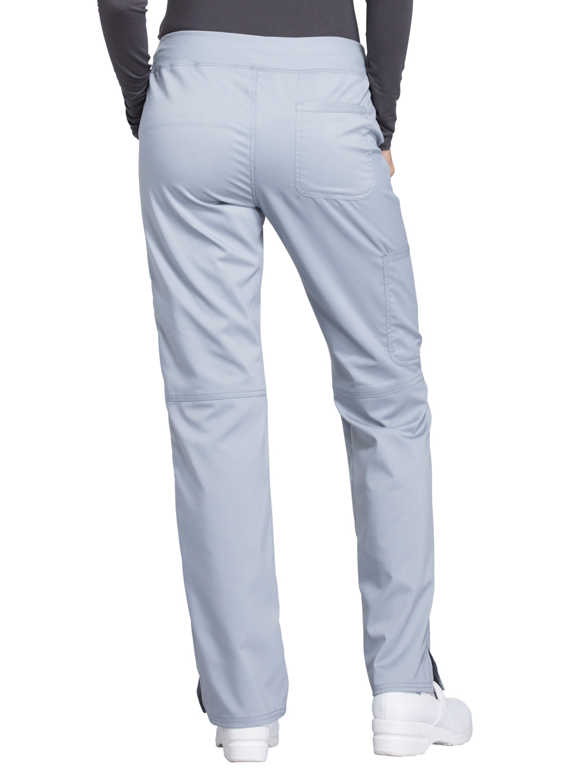 Women's 4-Pocket Mid Rise Straight Leg Pull-on Pant - WW110 - Grey