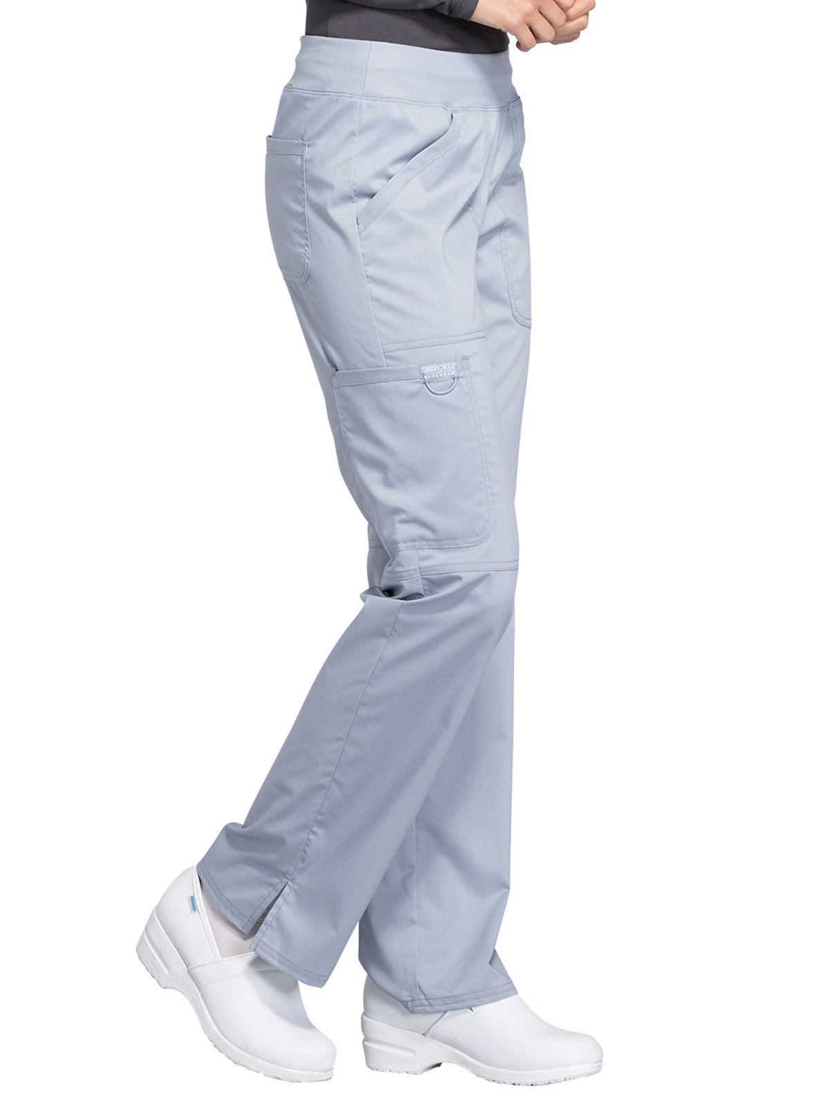 Women's 4-Pocket Mid Rise Straight Leg Pull-on Pant - WW110 - Grey