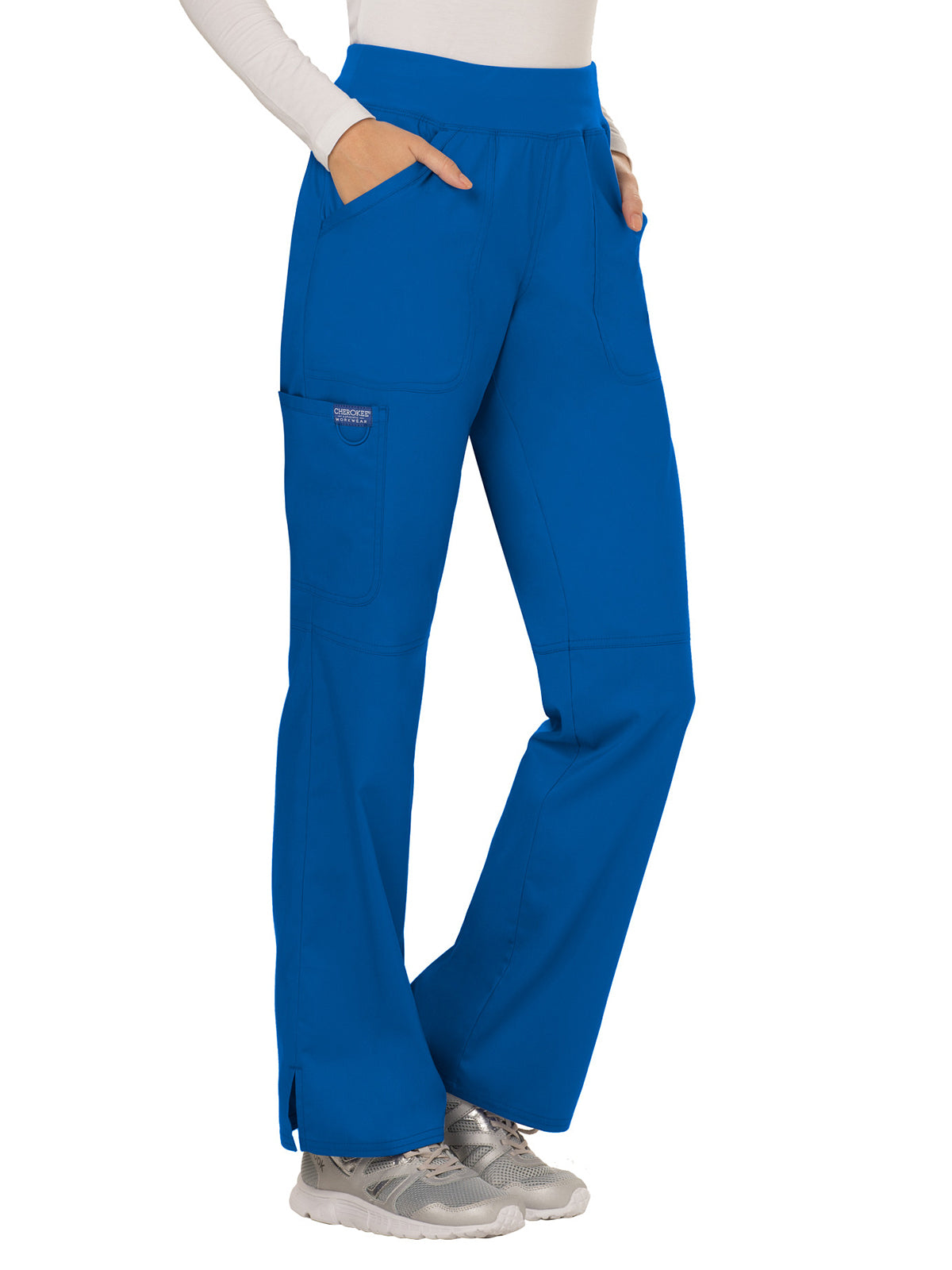 Women's 4-Pocket Mid Rise Straight Leg Pull-on Pant - WW110 - Royal