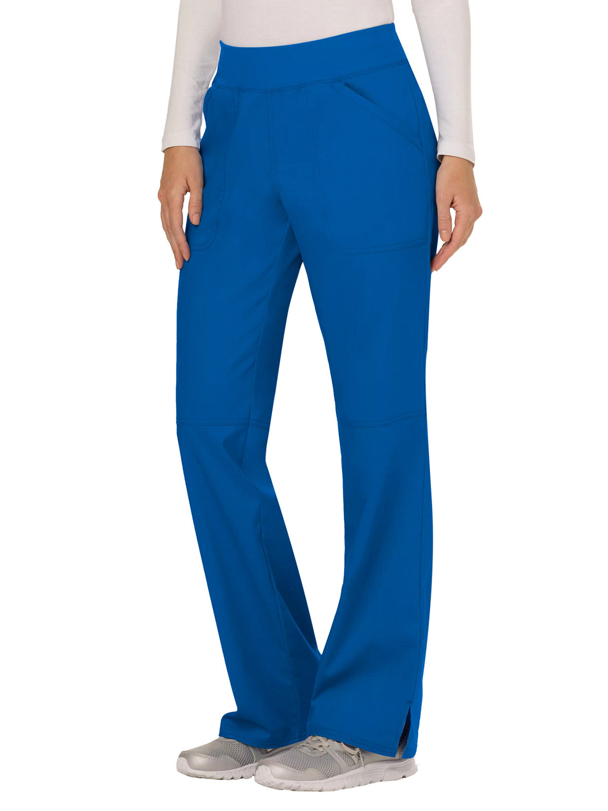Women's 4-Pocket Mid Rise Straight Leg Pull-on Pant - WW110 - Royal