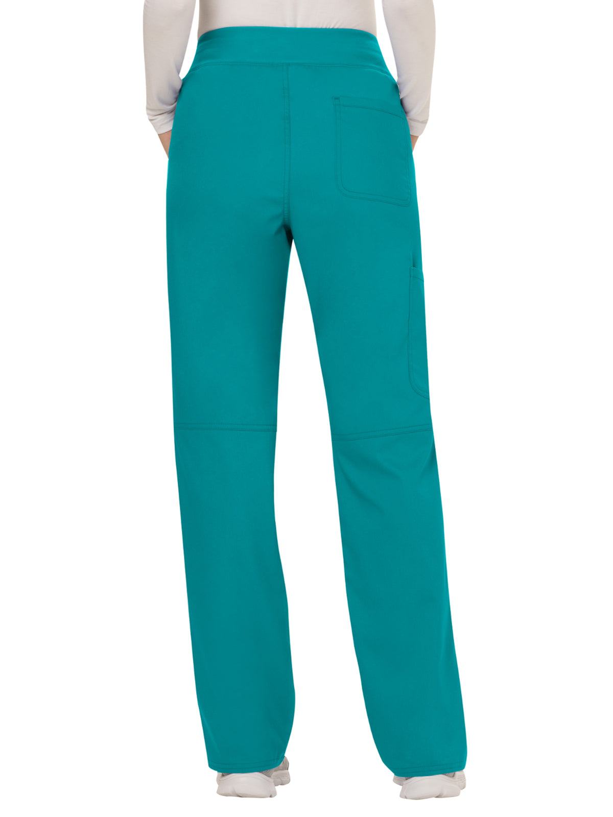 Women's 4-Pocket Mid Rise Straight Leg Pull-on Pant - WW110 - Teal Blue