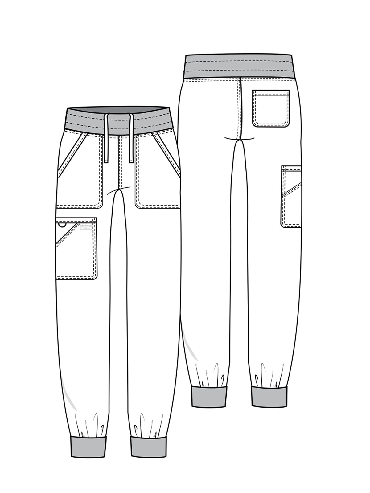 Women's 5-Pocket Mid Rise Jogger Pant - WW115 - Royal