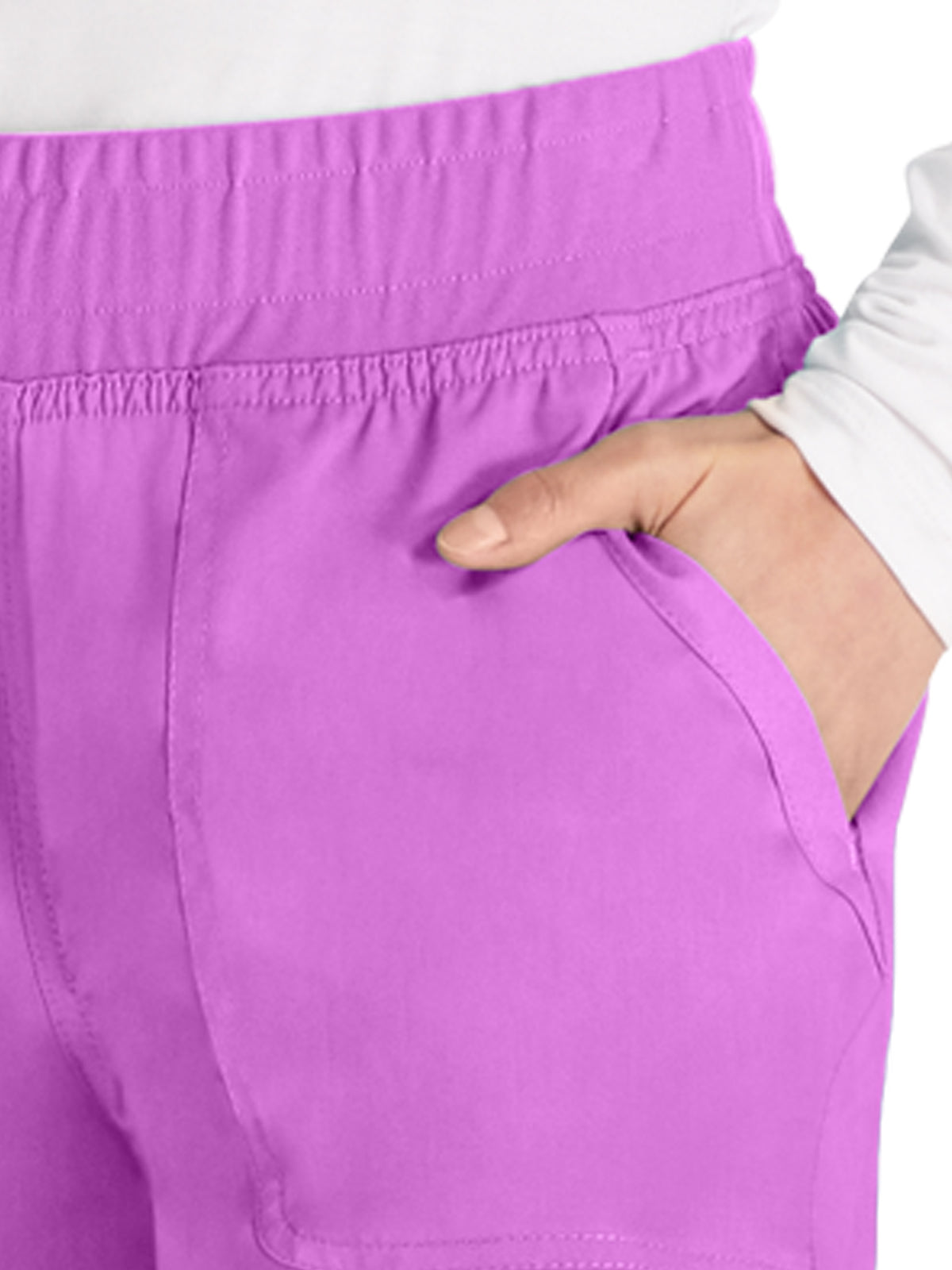 Women's 5-Pocket Mid Rise Jogger Pant - WW115 - Sweet Berry