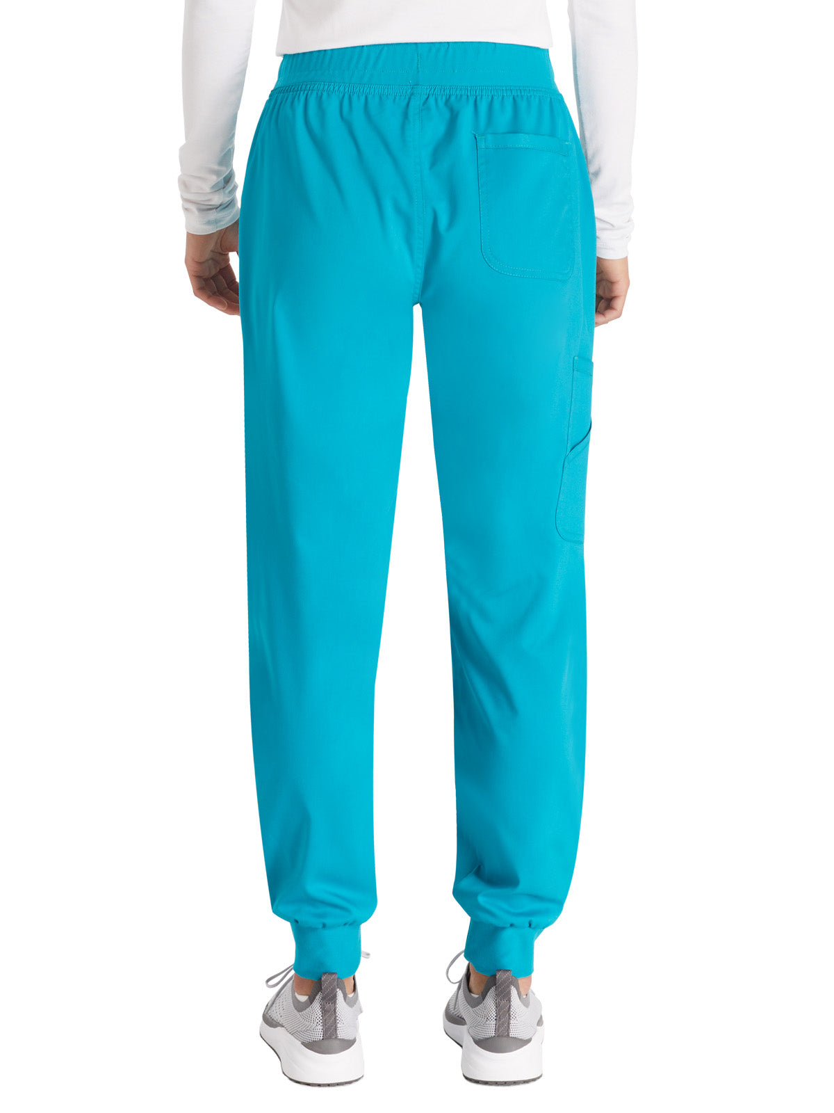 Women's 5-Pocket Mid Rise Jogger Pant - WW115 - Teal Blue